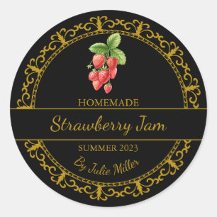 Vintages Goldmedaille Strawberry Jam Label Schwa Runder Aufkleber