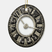 Vintages Goldmetallclockface Keramikornament (Links)