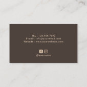 Vintages Goldrausch Typografie Visitenkarte (Rückseite)