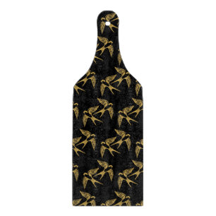 Vintages Goldschatten-Muster Schneidebrett