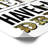 Vintages Goldverbot ENDET HIER Beschriftung Poster (Ecke)