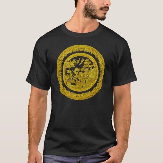 Vintages Goldweidemuster T-Shirt (Vorderseite)