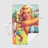 Vintages Golf-Button Golfhandtuch (Insitu)