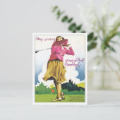 Vintages Golf Deutschland Postkarte (Stehend Vorderseite)