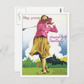 Vintages Golf Deutschland Postkarte (Vorne/Hinten)