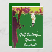 Vintages Golf Outing Einladung (Vorne/Hinten)