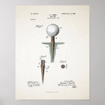 Vintages Golf T-Shirt Patent 1899 Poster