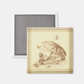 Vintages Golfmagnet Magnet (Vorderseite/Rückseite)
