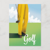 Vintages Golfplakat Postkarte (Vorderseite)