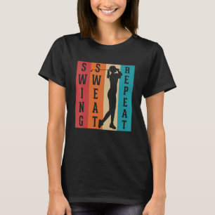 Vintages Golfschwingen Drink Wiederholung Liebe Go T-Shirt