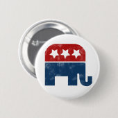 Vintages GOP-Logo Button (Vorne & Hinten)