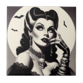 Vintages Goth-Button Fliese (Vorderseite)