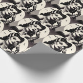 Vintages Goth-Button Geschenkpapier (Ecke)