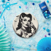 Vintages Goth-Button Pappteller (Party)