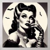 Vintages Goth-Button Poster (Vorne)