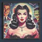 Vintages Goth-Button Poster