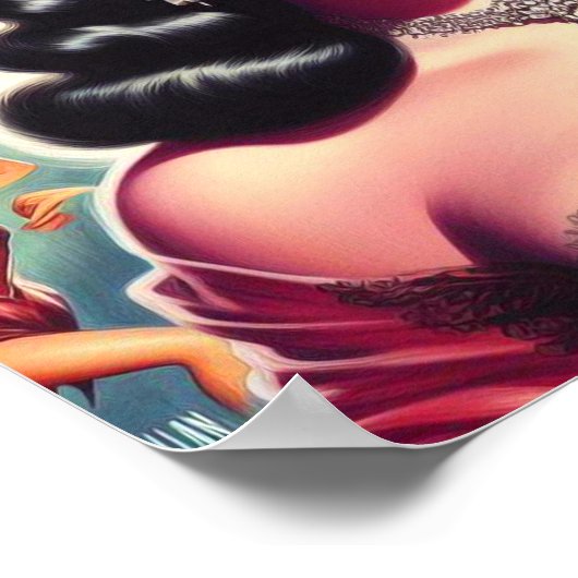 Vintages Goth-Button Poster (Ecke)