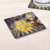 Vintages Goth Halloween Kostüm-Party Rechteckiger Pappuntersetzer (angewinkelt)