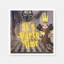 Vintages Goth Halloween Kostüm-Party Serviette