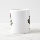 Vintages Gothic Burgund Blumenherz Jumbo-Tasse (Vorderseite)