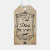 Vintages Gothic-Skull-Halloween-Party Geschenkanhänger (Vorderseite)