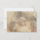 Vintages Gothic Stone Angel Hochzeitsessen RSVP Karte (Rückseite)