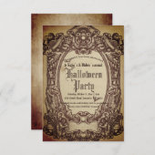 Vintages gotisch-Viktorianisches Halloween Einladung (Vorne/Hinten)