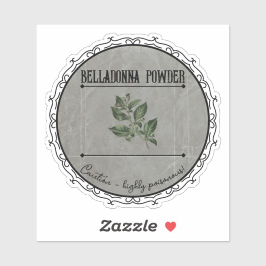 Vintages gotisches Belladonna-Set Aufkleber (Blatt)