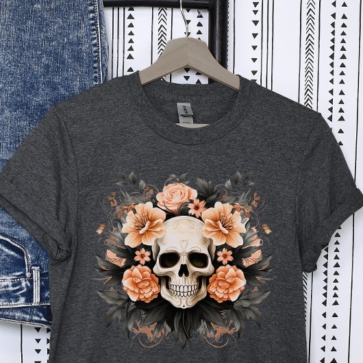 Vintages gotisches BlumenkronenHalloween T-Shirt