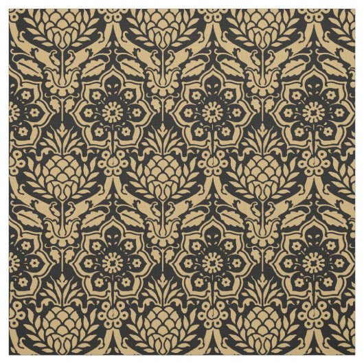 Vintages gotisches Blumenmuster Stoff (Muster)