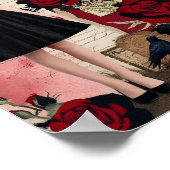 Vintages gotisches Elegant Whimsical Poster (Ecke)