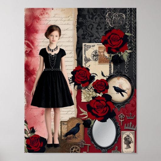 Vintages gotisches Elegant Whimsical Poster (Vorne)