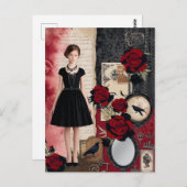 Vintages gotisches Elegant Whimsical Postkarte (Vorne/Hinten)