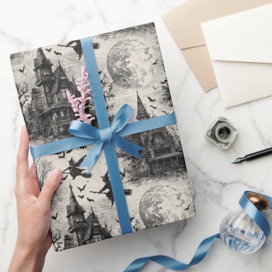 Vintages gotisches Halloween Geschenkpapier (Schenken)