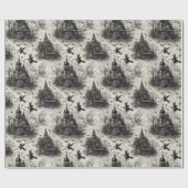 Vintages gotisches Halloween Geschenkpapier (Flach)