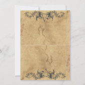 Vintages gotisches Halloween-Kostüm-Party Einladung (Rückseite)