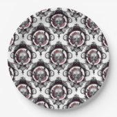 Vintages gotisches Halloween Pappteller (Vorderseite)