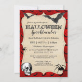 Vintages gotisches Halloween-Party Einladung (Vorderseite)