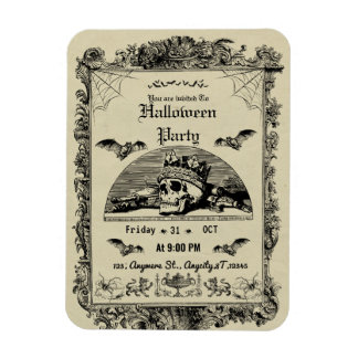 Vintages gotisches Halloween-Party Einladung Magnet