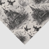 Vintages gotisches Halloween Seidenpapier (Detail)