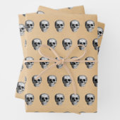 Vintages Gotisches Halloween-Skulpturenmuster Geschenkpapier Set (Beispiel)