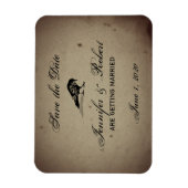Vintages Gotisches Haus Save the Date Magnet (Vertikal)