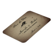 Vintages Gotisches Haus Save the Date Magnet (Linke Seite)