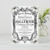 Vintages Gotisches Klassisches Halloween-KostümPar Einladung (Stehend Vorderseite)