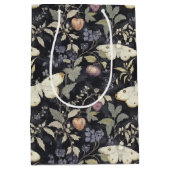 Vintages gotisches Maul-BlumenHalloween Mittlere Geschenktüte (Vorderseite)