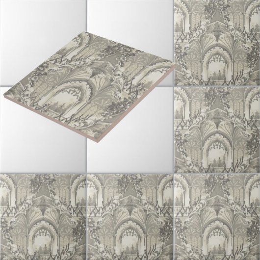 Vintages gotisches Schlossmuster Fliese