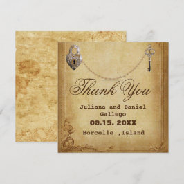 Vintages Gotisches Skelett Wichtige Hochzeit Dankeskarte