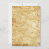 Vintages Gotisches Skelett Wichtige Hochzeit Einladung (Rückseite)