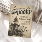 Vintages gotisches Spuk HausHalloween-Party Einladung