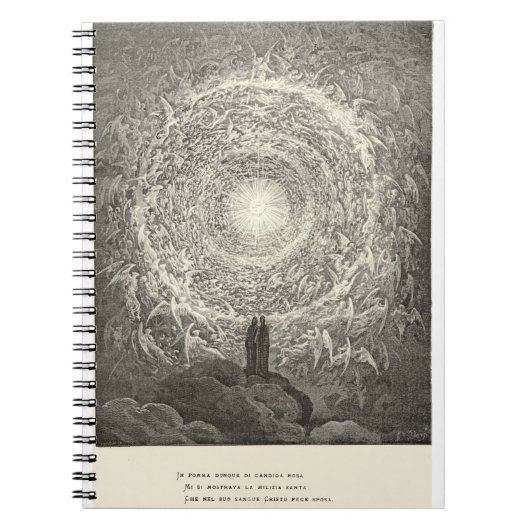 Vintages göttliches Komödien-Notizbuch Notizblock (Vorderseite)